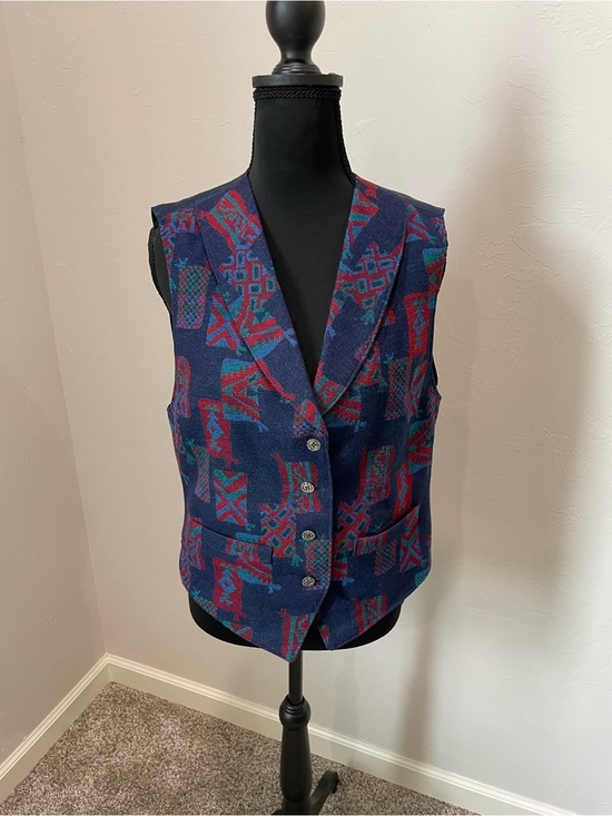 Pendleton Other - Vintage Pendleton Women’s Blue & Red Wool Vest Size 8 Knockabout